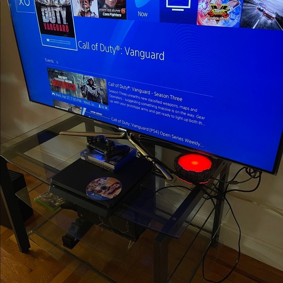 PS4 Slim 1TB With 6 Games And one Controller. Black color. Been used before. - Picture 4 of 4